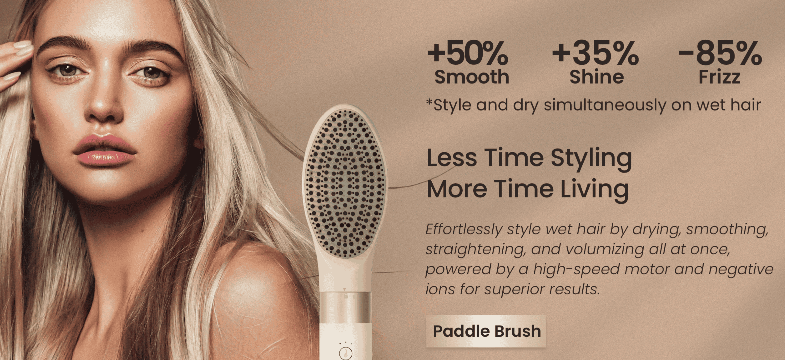 GLAMUP Paddle Brush 产品视觉